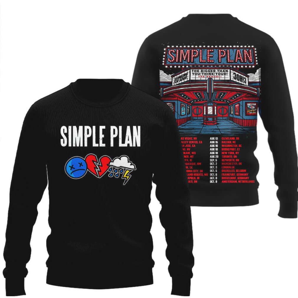 Simple Plan The Bigger Than You Think Tour 2024 Emo Pop Punk Hoodie Simple Plan The Bigger Than You Think Tour 2024 Emo Pop Punk Hoodie
