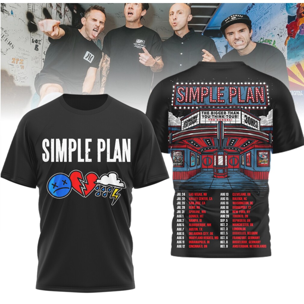 Simple Plan The Bigger Than You Think Tour 2024 Emo Pop Punk Hoodie Simple Plan The Bigger Than You Think Tour 2024 Emo Pop Punk Hoodie
