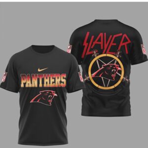 Slayer Carolina Panthers Heavy Metal Style NFL Football Game Day tshirt Slayer Carolina Panthers Heavy Metal Style NFL Football Game Day tshirt