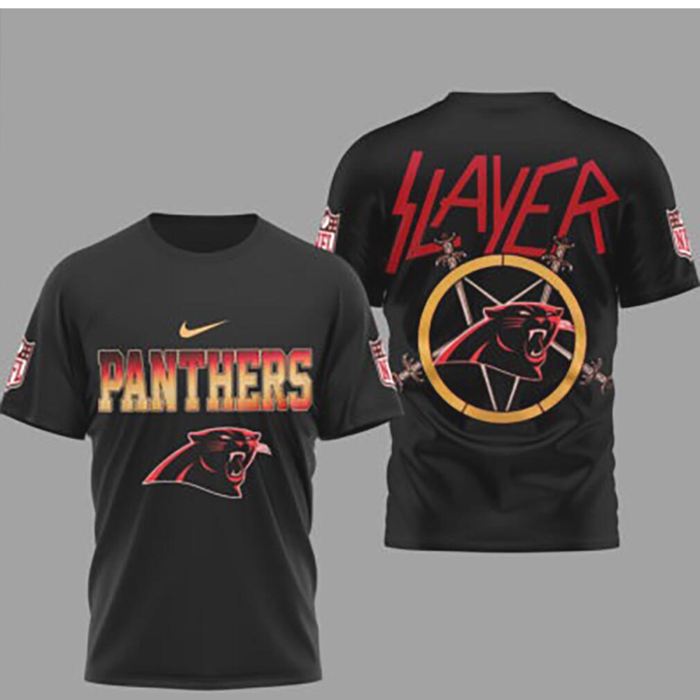 Slayer Carolina Panthers Heavy Metal Style NFL Football Game Day tshirt Slayer Carolina Panthers Heavy Metal Style NFL Football Game Day tshirt