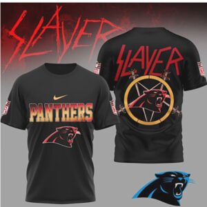 Slayer Carolina Panthers Heavy Metal Style NFL Football Game Day tshirt