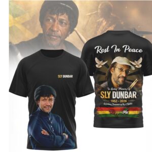 Sly Dunbar Memorial Rest In Peace Legendary Reggae Drummer 1952 2026 Tribute T Shirt Sly Dunbar Memorial Rest In Peace Legendary Reggae Drummer 1952 2026 Tribute T Shirt