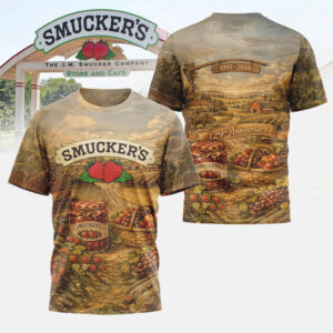 Smucker's 129th Anniversary 1897 2026 Vintage Country Farm All Over Print T Shirt