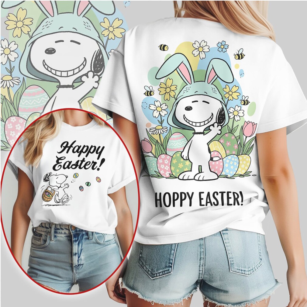 Snoopy Peanuts Hoppy Easter Bunny Costume Graphic Print T Shirt For Holiday Gifting Snoopy Peanuts Hoppy Easter Bunny Costume Graphic Print T Shirt For Holiday Gifting