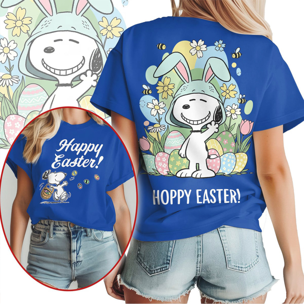 Snoopy Peanuts Hoppy Easter Bunny Costume Graphic Print T Shirt For Holiday Gifting Snoopy Peanuts Hoppy Easter Bunny Costume Graphic Print T Shirt For Holiday Gifting