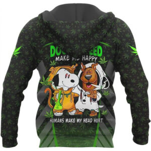 Snoopy Scooby Doo Dogs and Weed Hoodie Funny Cartoon 420 Marijuana Sweat tshirt