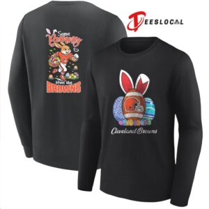 Some Bunny Loves The Cleveland Browns Easter Football Fan Gift Apparel Collection T Shirt