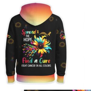 Spread The Hope Find A Cure Fight Cancer Seattle Seahawks Sunflower Hoodie