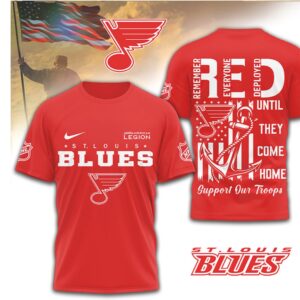 St. Louis Blues R.E.D. Friday Military Support Hockey Fan Shirt