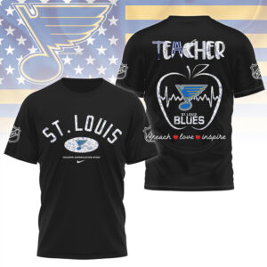 St. Louis Blues Teacher Appreciation Night Custom Logo Hockey Fan Graphic Shirt St. Louis Blues Teacher Appreciation Night Custom Logo Hockey Fan Graphic Shirt