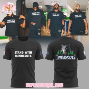 Stand With Minnesota Timberwolves NBA Basketball Pride Graphic Hoodie Professional Team Fan Gear