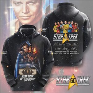 Star Trek 60th Anniversary 1966 2026 Original Series Space Backdrop Shirt Star Trek 60th Anniversary 1966 2026 Original Series Space Backdrop Shirt