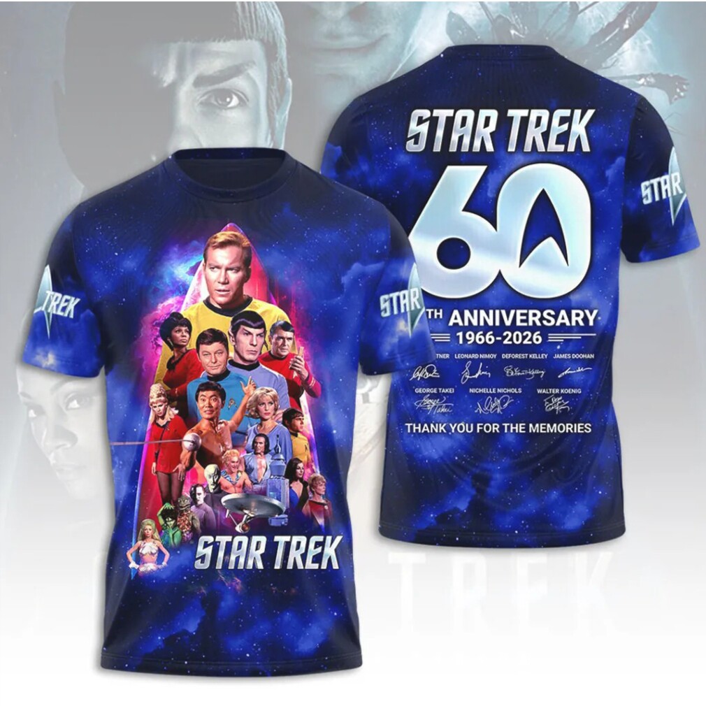 Star Trek 60th Anniversary 1966 2026 Thank You For The Memories Apparel Shirt Star Trek 60th Anniversary 1966 2026 Thank You For The Memories Apparel Shirt