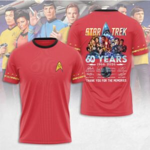 Star Trek 60th Anniversary 1966 2026 Tribute Red Engineering Edition Shirt