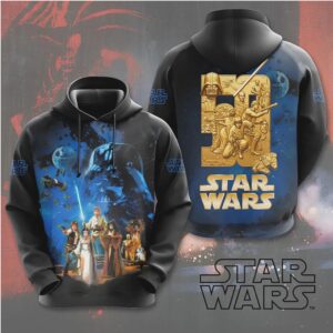 Star Wars 50th Anniversary Darth Vader Graphic Galactic Empire Fan Hoodie Star Wars 50th Anniversary Darth Vader Graphic Galactic Empire Fan Hoodie