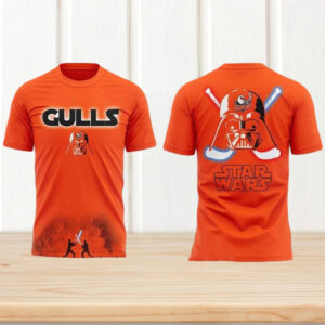 Star Wars Night Gulls vs Reign Hockey Orange Graphic Tee Limited Edition Shirt Star Wars Night Gulls vs Reign Hockey Orange Graphic Tee Limited Edition Shirt