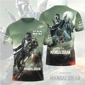 Star Wars The Mandalorian and Grogu Child Space Adventure Fantasy Graphic T Shirt