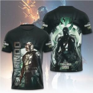 Star Wars The Mandalorian and Grogu Galactic Bounty Hunter Aesthetic T Shirt