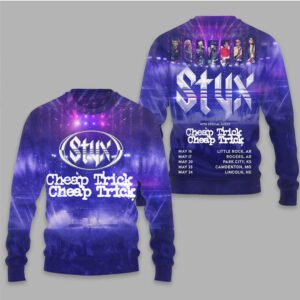 Styx And Cheap Trick 2026 Summer Tour Classic Rock Fan tshirt Styx And Cheap Trick 2026 Summer Tour Classic Rock Fan tshirt