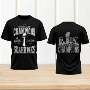 Super Bowl LX Champions Seattle Seahawks Commemorative Trophy Shirt Super Bowl LX Champions Seattle Seahawks Commemorative Trophy Shirt