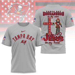 Tampa Bay Buccaneers Jesus In My Heart Faith Based Christian Football Fan T Shirt Tampa Bay Buccaneers Jesus In My Heart Faith Based Christian Football Fan T Shirt