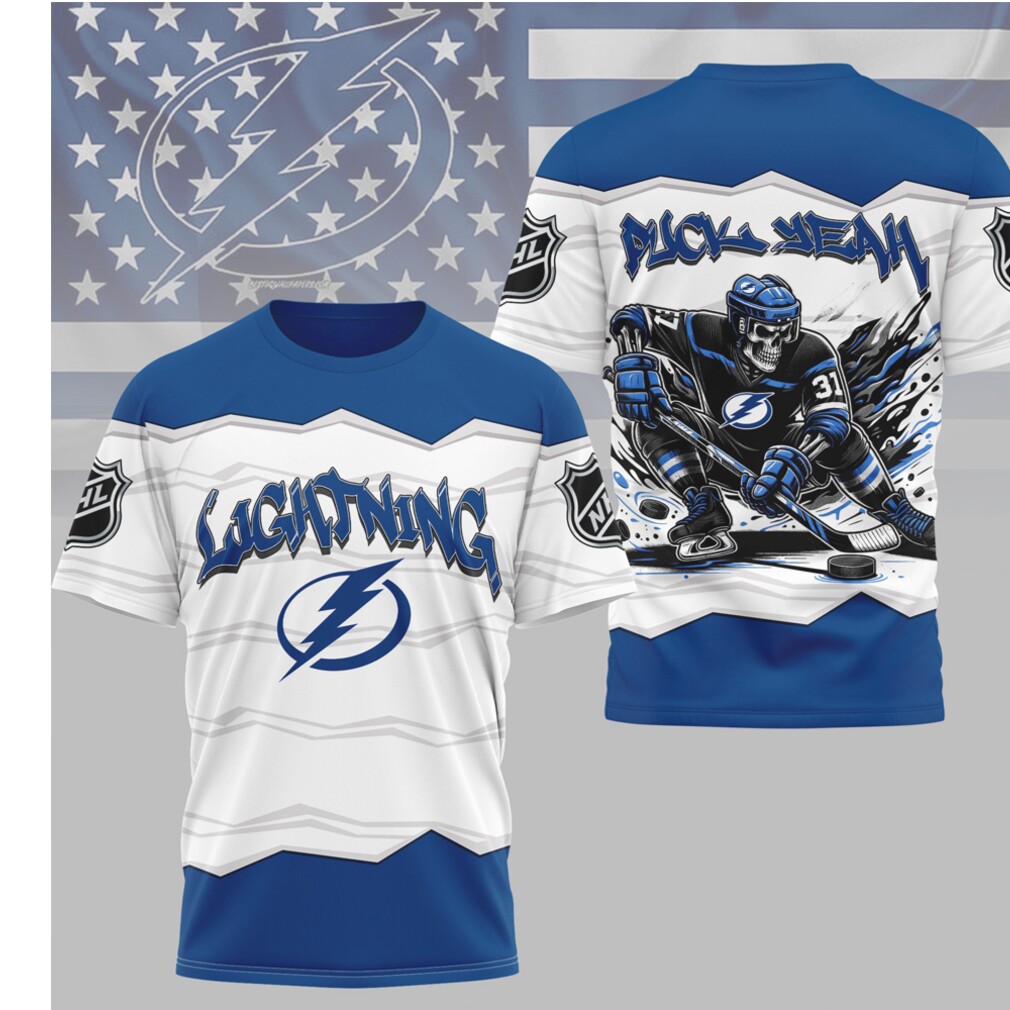 Tampa Bay Lightning Puck Yeah Skeleton Blue Hockey Fan Shirt Tampa Bay Lightning Puck Yeah Skeleton Blue Hockey Fan Shirt
