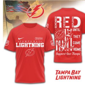 Tampa Bay Lightning Support Our Troops Red R.E.D. Friday Military Shirt