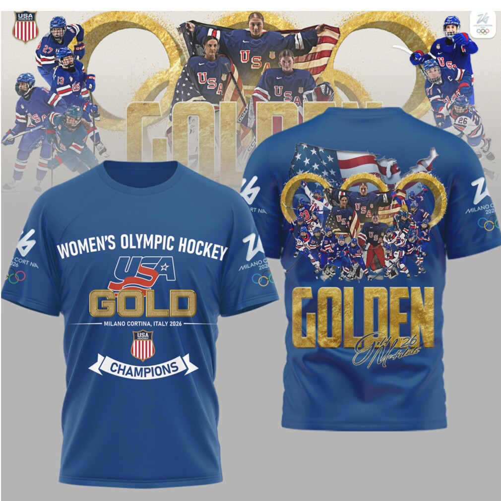 Team USA Women’s Olympic Hockey Gold Medal Champions Milano Cortina 2026 Shirt Team USA Women’s Olympic Hockey Gold Medal Champions Milano Cortina 2026 Shirt