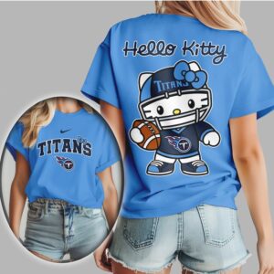 Tennessee Titans Hello Kitty Retro Football Shirt Vintage 90s Sporty Fan Gift T Shirt