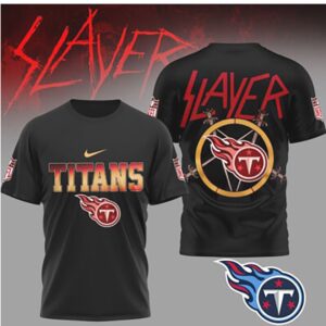 Tennessee Titans Slayer Metal Logo 90s NFL Football Fan tshirt