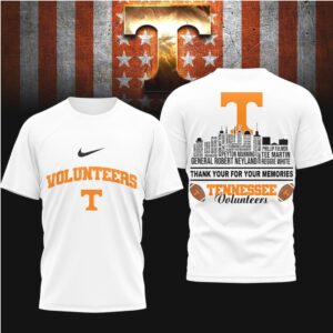 Tennessee Volunrs Thank You For The Memories Skyline Football Fan Tribute Shirt Tennessee Volunrs Thank You For The Memories Skyline Football Fan Tribute Shirt
