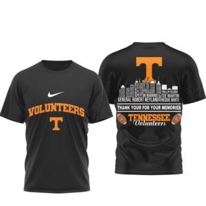Tennessee Volunrs Thank You For The Memories Skyline Football Fan Tribute Shirt