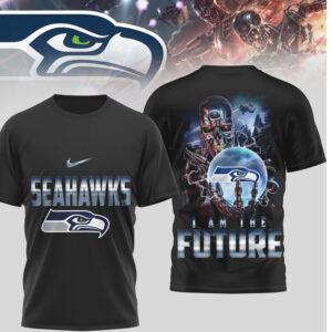 Terminator I Am The Future Seattle Seahawks Cyborg Graphic Tee 90s Vintage Style Shirt Terminator I Am The Future Seattle Seahawks Cyborg Graphic Tee 90s Vintage Style Shirt