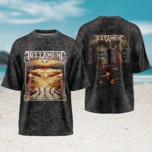 Testament European Festival Summer Tour 2026 Vintage Wash Heavy Metal Graphic Fan Shirt
