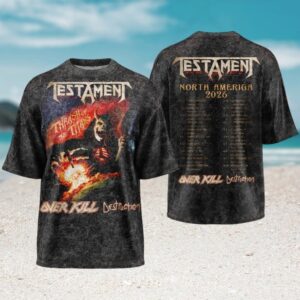 Testament Overkill Destruction Thrash Of The Titans 2026 Tour All Over Print Shirt