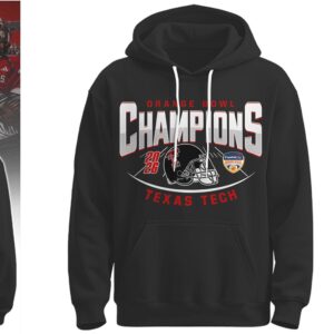 Texas Tech Red Raiders 2026 Orange Bowl Champions Commemorative Black Pullover Hoodie Texas Tech Red Raiders 2026 Orange Bowl Champions Commemorative Black Pullover Hoodie