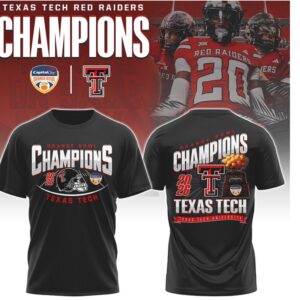 Texas Tech Red Raiders 2026 Orange Bowl Champions Football Graphic T Shirt Texas Tech Red Raiders 2026 Orange Bowl Champions Football Graphic T Shirt