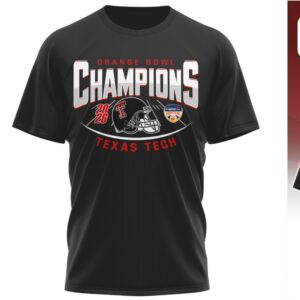 Texas Tech Red Raiders 2026 Orange Bowl Champions Football Graphic T Shirt
