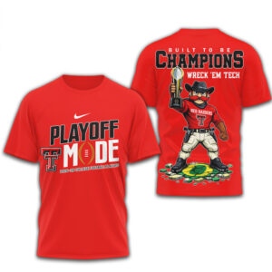 Texas Tech Red Raiders Playoff Mode 2025 College Football Playoff Mascot Graphic Shirt