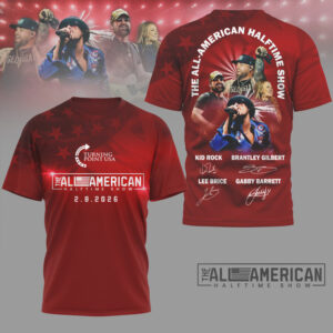 The All American Halftime Show 2026 Kid Rock Brantley Gilbert Country Music Festival T Shirt