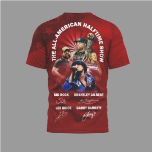 The All American Halftime Show 2026 Kid Rock Brantley Gilbert Country Music Festival T Shirt