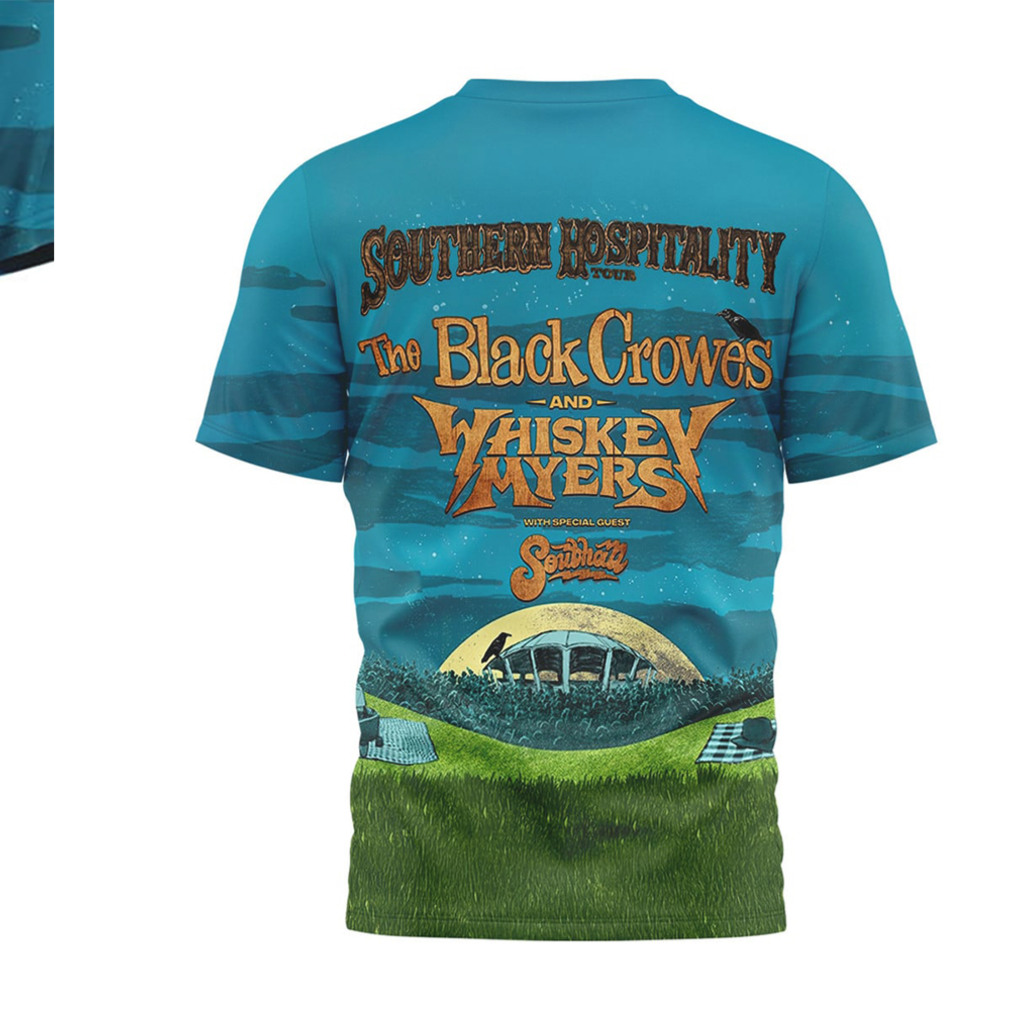The Black Crowes 2026 Summer Tour Southern Hospitality Crow Character T Shirt The Black Crowes 2026 Summer Tour Southern Hospitality Crow Character T Shirt