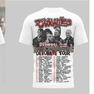 The Casualties Detonate Tour 2026 Punk Rock Band tshirt The Casualties Detonate Tour 2026 Punk Rock Band tshirt