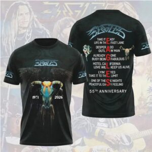 The Eagles 55th Anniversary 1971 2026 Farewell World Tour Rock Legend Graphic T Shirt