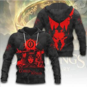 The Lord Of The Rings Anniversary Legend Red Black Fantasy Graphic T Shirt The Lord Of The Rings Anniversary Legend Red Black Fantasy Graphic T Shirt