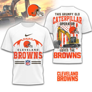 This Grumpy Old Caterpillar Operator Loves Cleveland Browns NFL Football T Shirt