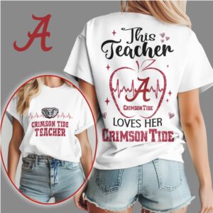 This Teacher Loves Her Crimson Tide Alabama Game Day Vintage Football Fan Shirt This Teacher Loves Her Crimson Tide Alabama Game Day Vintage Football Fan Shirt