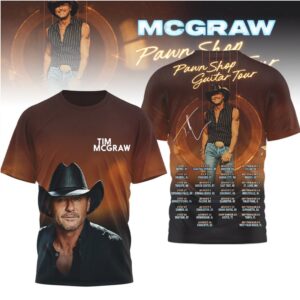 Tim McGraw Pawn Shop Guitar Tour 2026 Official Country Music T Shirt
