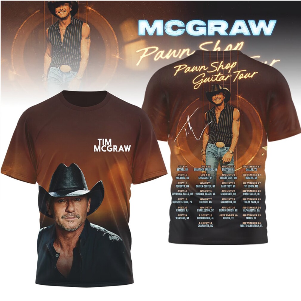 Tim McGraw Pawn Shop Guitar Tour 2026 Official Country Music T Shirt Tim McGraw Pawn Shop Guitar Tour 2026 Official Country Music T Shirt