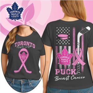 Toronto Maple Leafs Breast Cancer Awareness Pink Ribbon Hockey Fan Support Apparel Shirt